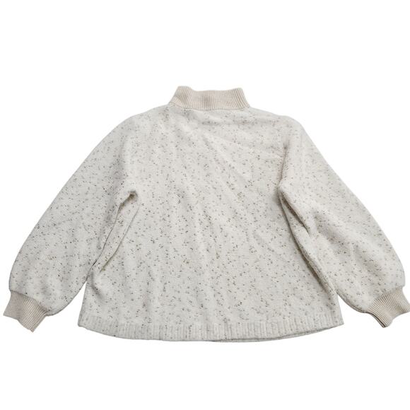 Soft Surroundings Women's Kuka 1/4 Zip Cream Gold Sweater Size 1X - Picture 3 of 8